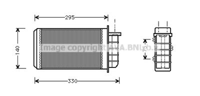 FT6183 AVA QUALITY COOLING Теплообменник, отопление салона