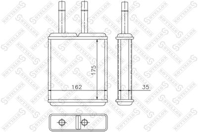 1035169SX STELLOX Теплообменник, отопление салона