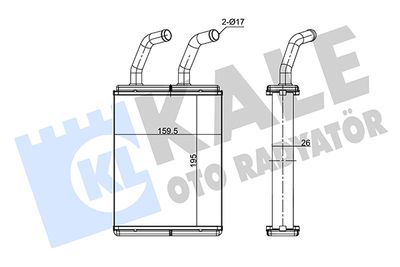 352170 KALE OTO RADYATÖR Теплообменник, отопление салона