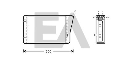 45C54014 EACLIMA Теплообменник, отопление салона