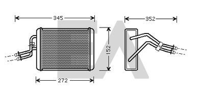 45C22018 EACLIMA Теплообменник, отопление салона