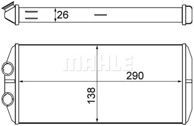 AH15000S MAHLE Теплообменник, отопление салона