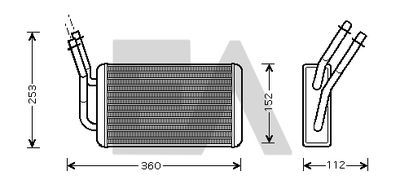 45C22017 EACLIMA Теплообменник, отопление салона