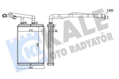 346840 KALE OTO RADYATÖR Теплообменник, отопление салона