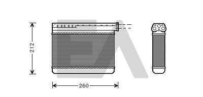 45C07008 EACLIMA Теплообменник, отопление салона
