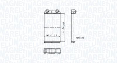 350218439000 MAGNETI MARELLI Теплообменник, отопление салона