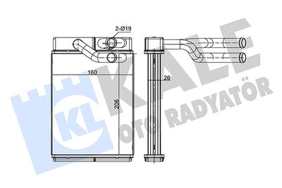 352115 KALE OTO RADYATÖR Теплообменник, отопление салона