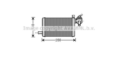 MS6483 AVA QUALITY COOLING Теплообменник, отопление салона