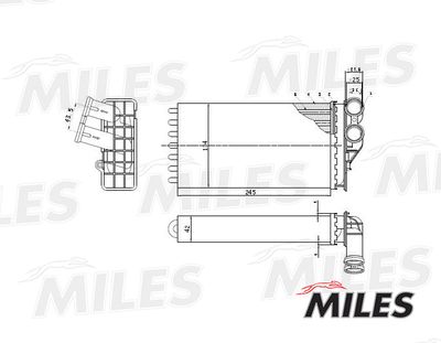 ACHM010 MILES Теплообменник, отопление салона