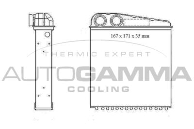 104820 AUTOGAMMA Теплообменник, отопление салона