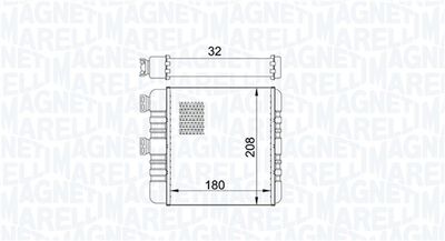 350218418000 MAGNETI MARELLI Теплообменник, отопление салона