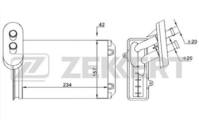 MK5014 ZEKKERT Теплообменник, отопление салона