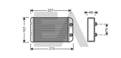 45C25020 EACLIMA Теплообменник, отопление салона