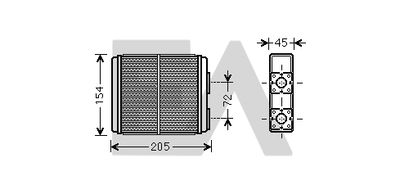 45C54027 EACLIMA Теплообменник, отопление салона
