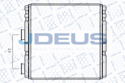 M2231030 JDEUS Теплообменник, отопление салона