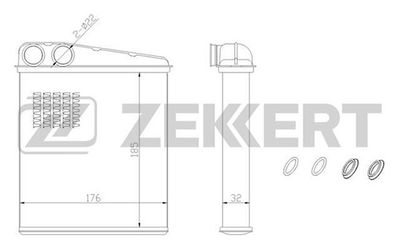 MK5054 ZEKKERT Теплообменник, отопление салона