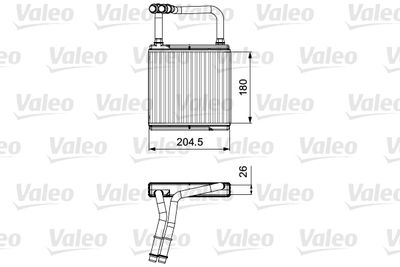 811526 VALEO Теплообменник, отопление салона