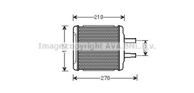 DWA6088 AVA QUALITY COOLING Теплообменник, отопление салона