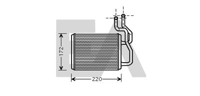 45C36014 EACLIMA Теплообменник, отопление салона