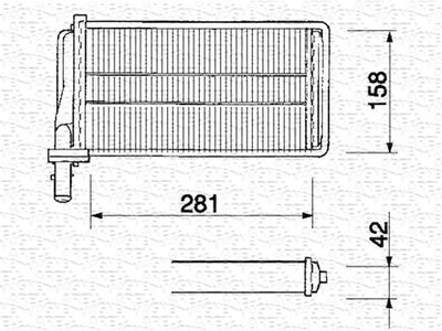 350218061000 MAGNETI MARELLI Теплообменник, отопление салона