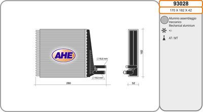 93028 AHE Теплообменник, отопление салона