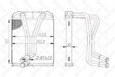 1035226SX STELLOX Теплообменник, отопление салона