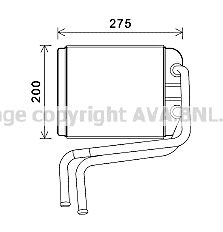 VN6378 AVA QUALITY COOLING Теплообменник, отопление салона