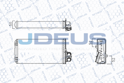 M2210030 JDEUS Теплообменник, отопление салона