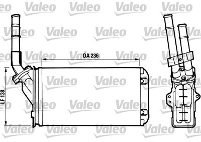 812002 VALEO Теплообменник, отопление салона