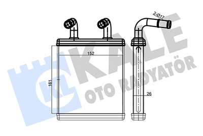 346580 KALE OTO RADYATÖR Теплообменник, отопление салона