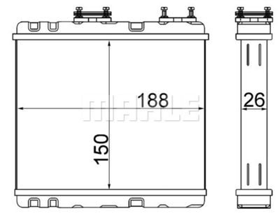 AH247000S MAHLE Теплообменник, отопление салона