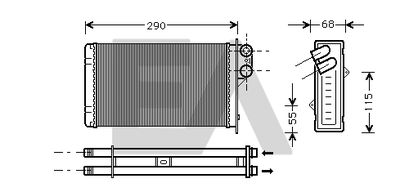 45C55006 EACLIMA Теплообменник, отопление салона