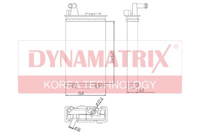 DR71438 DYNAMATRIX Теплообменник, отопление салона