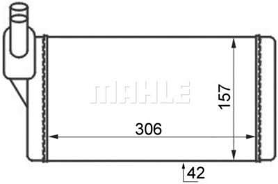 AH47000S MAHLE Теплообменник, отопление салона