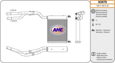 93979 AHE Теплообменник, отопление салона