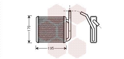 82006212 VAN WEZEL Теплообменник, отопление салона