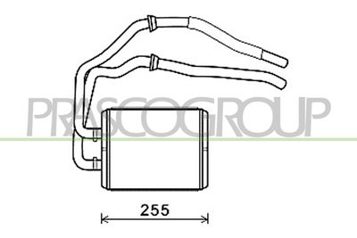 FT927H001 PRASCO Теплообменник, отопление салона