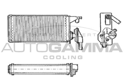 303348 AUTOGAMMA Теплообменник, отопление салона