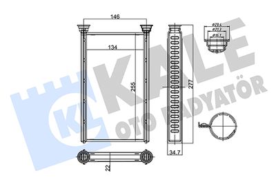 356130 KALE OTO RADYATÖR Теплообменник, отопление салона