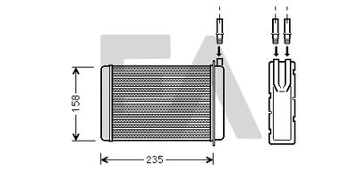 45C60005 EACLIMA Теплообменник, отопление салона