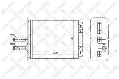 1035053SX STELLOX Теплообменник, отопление салона