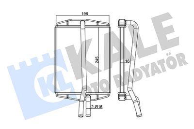 346535 KALE OTO RADYATÖR Теплообменник, отопление салона