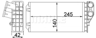 AH82000S MAHLE Теплообменник, отопление салона