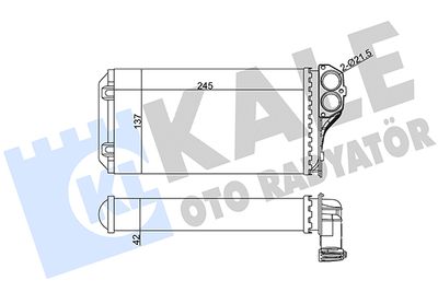 346310 KALE OTO RADYATÖR Теплообменник, отопление салона