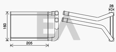 45C36034 EACLIMA Теплообменник, отопление салона