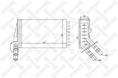 1035043SX STELLOX Теплообменник, отопление салона