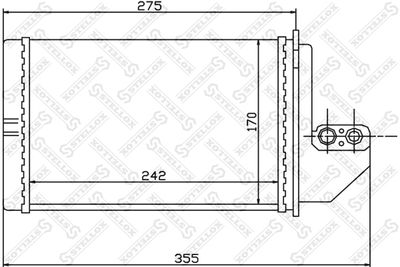 1035138SX STELLOX Теплообменник, отопление салона