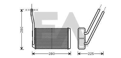 45C05022 EACLIMA Теплообменник, отопление салона