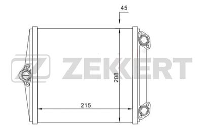 MK5123 ZEKKERT Теплообменник, отопление салона