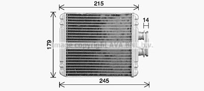 VN6434 AVA QUALITY COOLING Теплообменник, отопление салона